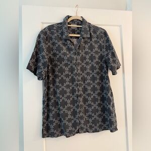 Ksubi Black and Gray  Button Down Shirt